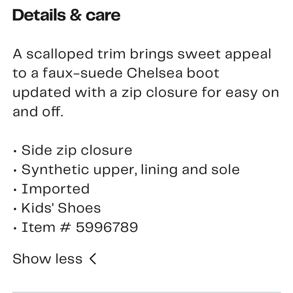 New Tucker + Tate Scalloped Chelsea Boots - Picture 4 of 4